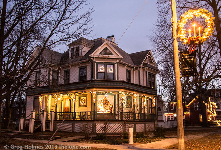 The Murphysburg district has its own street decorations.